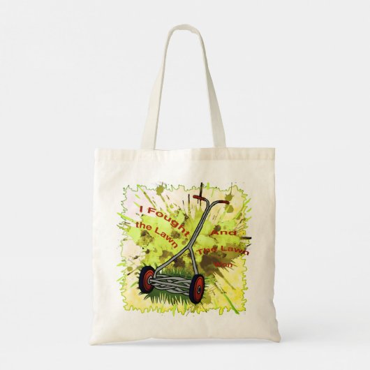 Lawn Mower Pap Tote Bag (Achterkant)