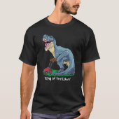 Lawn Mower Rex Mowing Dinosaur Gardener Tractor T-shirt (Voorkant)
