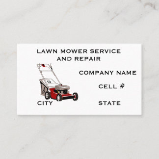 Lawn Mower Service And Repair Visitekaartje