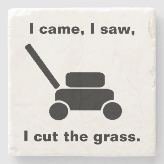 Lawn Mower Stone Onderzetter (Voorkant)