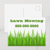 Lawn Mowing Business Briefkaart (Voorkant / Achterkant)