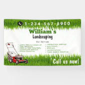 Lawn Mowing Cutting Services, Lawn Care Spandoek (Horizontaal)