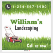 Lawn Mowing Cutting Services, Lawn Care Sticker (Vel)