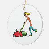 Lawn Mowing Keramisch Ornament (Links)