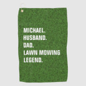 Lawn Mowing Legend Funny Personalized  Golfhanddoek (Voorkant)