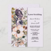 LAWN Paars en Peach  Floral Wedding (Voorkant / Achterkant)