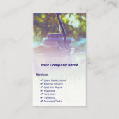 Lawn Service Branding QR Code Foto Grasmaaier Visitekaartje (Voorkant)