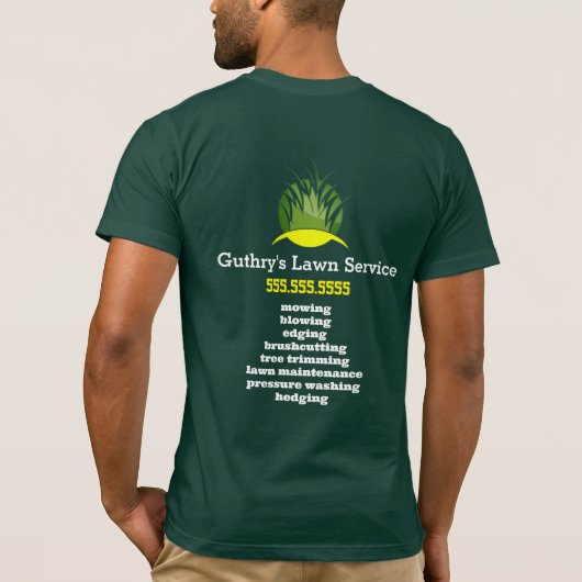 Lawn Service Company/Landscaping T-Shirt (Achterkant)