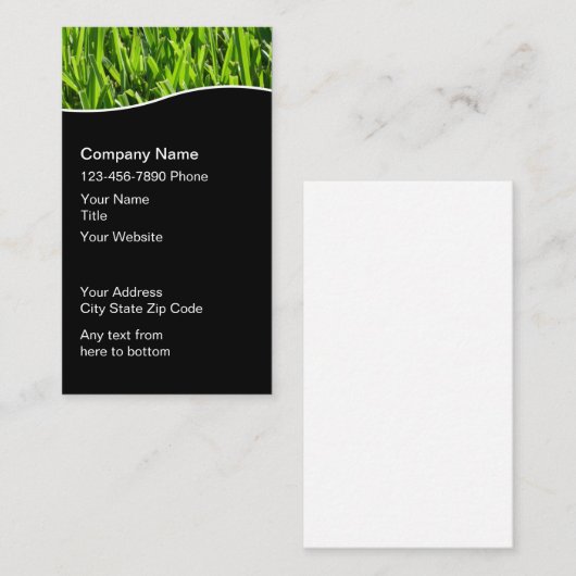 Lawn Service Service Vertical Business Cards Visitekaartje (Voorkant / Achterkant)