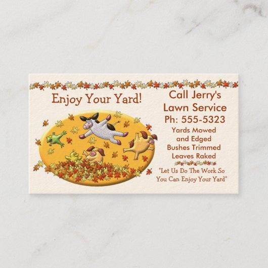 Lawn Service Visitekaartje (Voorkant)