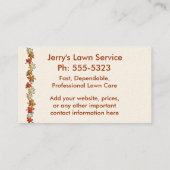 Lawn Service Visitekaartje (Achterkant)