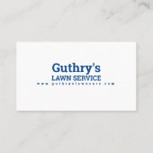 Lawn Service Visitekaartje met groen en blauw (Achterkant)