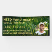 Lawn Services Aangepaste Foto Landscaping Yard Car Spandoek (Horizontaal)