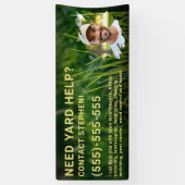 Lawn Services Aangepaste Foto Landscaping Yard Car Spandoek (Verticaal)