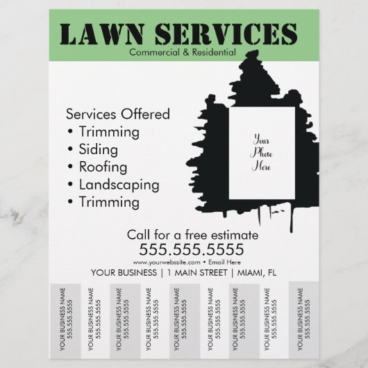 Lawn Services Tree-Sjabloon Foto van brochure (Voorkant)