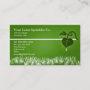 Lawn Sprinkler editable visitekaartje