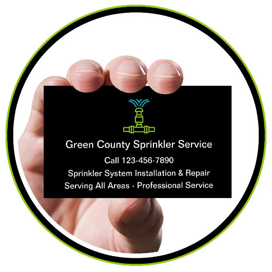 Lawn Sprinkler Service en Systems Visitekaartje