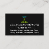 Lawn Sprinkler Service en Systems Visitekaartje (Voorkant)