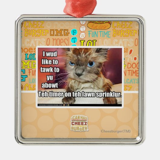 Lawn Sprinklur Timer Metalen Ornament (Voorkant)