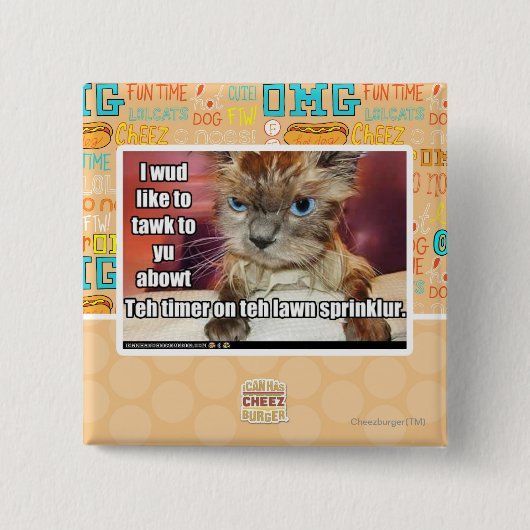 Lawn Sprinklur Timer Vierkante Button 5,1 Cm (Voorkant)