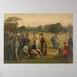 Lawn Tennis 1887 Poster