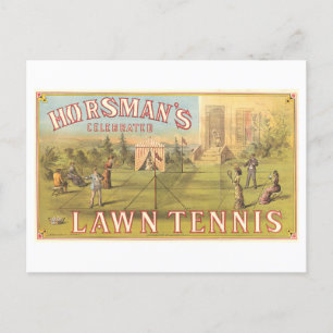 Lawn Tennis Advertentie Lithografie Briefkaart