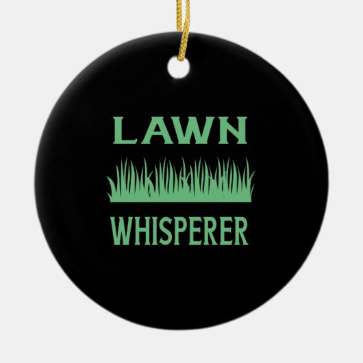 Lawn Whisperer Keramisch Ornament (Voorkant)