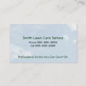 Lawn Yard Maintenance Services Visitekaartje (Achterkant)