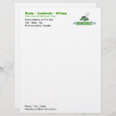 Lawn Yard Mowing, Mow Lawns, Landscaping Lawn Care Briefhoofd Sjabloon (Voorkant / Achterkant)