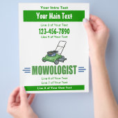 Lawn Yard Mowing, Mow Lawns, Landscaping Lawn Care Flyer (Hand)