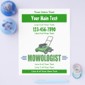 Lawn Yard Mowing, Mow Lawns, Landscaping Lawn Care Flyer (Enkel)