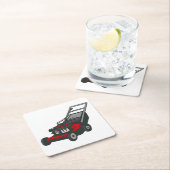 Lawnmower Vierkante Kartonnen Onderzetter (Insitu)