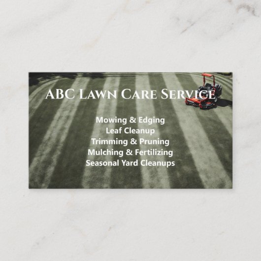 Lawnpro Premium Service Visitekaartje (Voorkant)