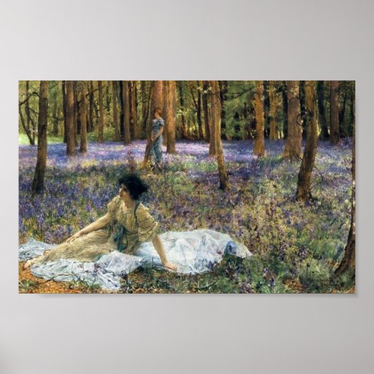 Lawrence Alma Tadema Bluebells Poster (Voorkant)