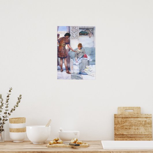 Lawrence Alma-Tadema - Een stille groet Poster (Keuken)