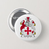 Lawrence Family Crest Ronde Button 5,7 Cm (Voorkant /achterkant)