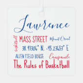 Lawrence Kansas Subway Art Ornament (Achterkant)