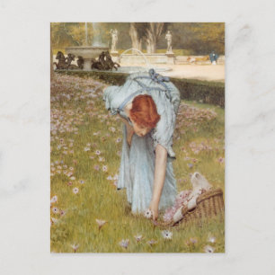 Lawrence Tadema:Flora Spring in de tuinen Briefkaart