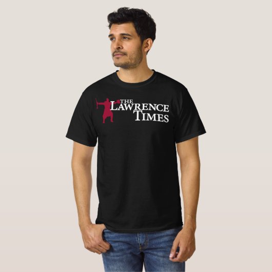 Lawrence Times Black T-shirt (voor en achter) (Voorkant volledig)