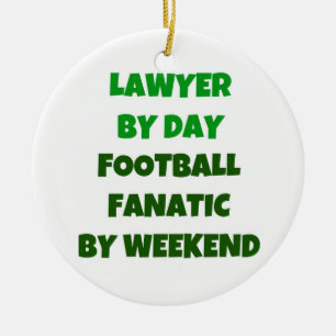 Lawyer by Day Football Fanatic per weekend Keramisch Ornament