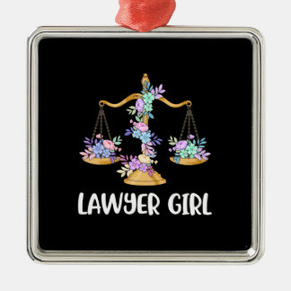 Lawyer Girl Metalen Ornament
