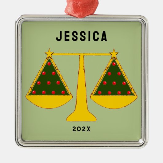 Lawyer Holiday Gift Metalen Ornament (Voorkant)