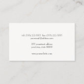 Lawyer Ivory White Marble Visitekaartje (Achterkant)