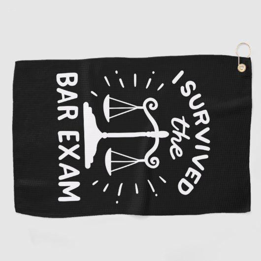 Lawyer Survived The Bar Exam Golfhanddoek (Horizontaal)