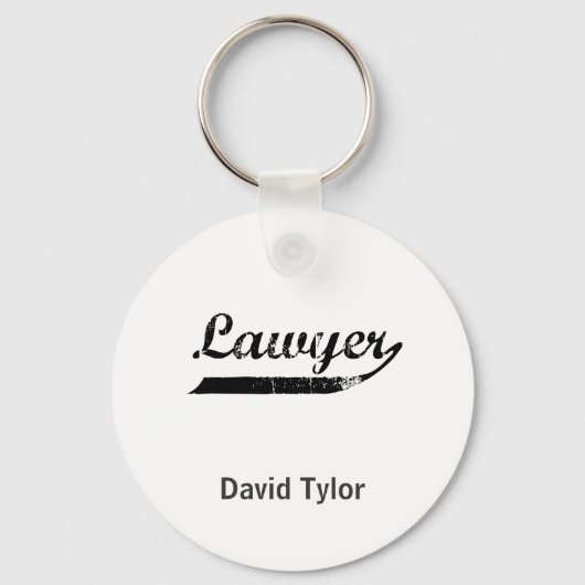 Lawyer-typografie Sleutelhanger (Voorkant)