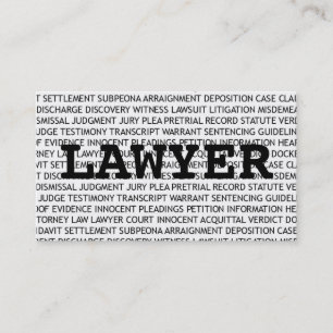 Lawyer Words Visitekaartje
