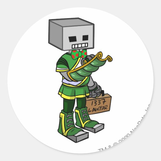 Lawyerbot Brightvale Ronde Sticker (Voorkant)