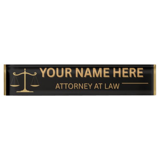 Lawyers Gift Desk Name Plate Naambordje (Voorkant)