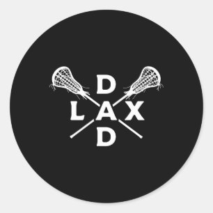 Lax Dad Mannen Lacrosse Shirt voor Lacrosse Speler Ronde Sticker