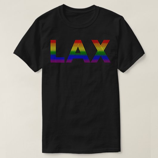 LAX Disco Rainbow Pride-reiscadeau T-shirt (Design voorkant)